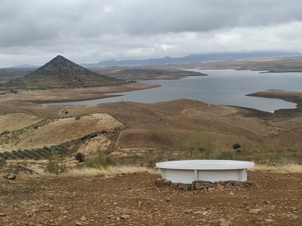 Detalle de señalización astronómica en el mirador