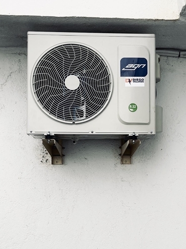 Unidad exterior de un sistema de climatización.